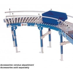 CONVOYEUR ROULEAUX ACIER - TRS 50 COURBE