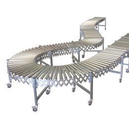 Convoyeur extensible rouleaux Acier