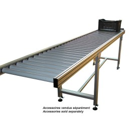 convoyeur aluminium a rouleaux plastique, tapis roulant